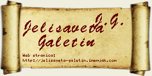 Jelisaveta Galetin vizit kartica